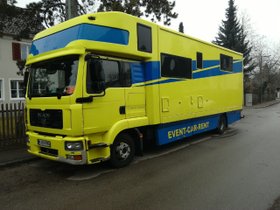 Wohnmobil MAN mit Laderaum  auch für Pferdemobil umrüstbar
