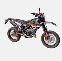 Neue Rieju MRT Trophy 50 Special Edition - Camo Orange Supermoto