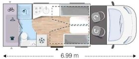 Chausson Welcome 630 mit VIP Paket – (Ford Transit 35000 km) teilintegriert