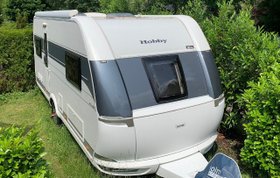 7 Schlafplätze! Wohnwagen Hobby De Luxe 515 UHL TOP-Ausstattung Neuwertig